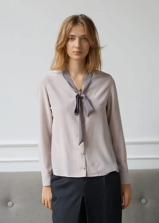 Koszula z fontaziem Puder