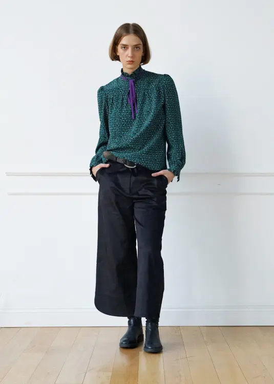 Spodnie welurowe 3/4